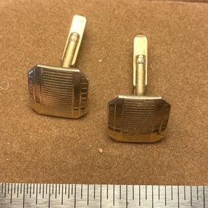 vintage "Swank" brass cuff links